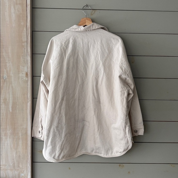 Dex 100% Cotton Oversized Shacket (Natural, Size XL) - Picture 7 of 7